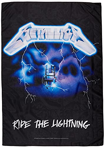 Heart Rock Bandiera Originale Metallica Ride The Lightning, Tessuto, Multicolore, 110X75X0.1 Cm