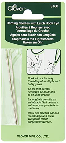 Clover Aghi Da Rammendo Con Gancio A Scatto, Steel, 2/Pkg, Osfa, 2 Unità