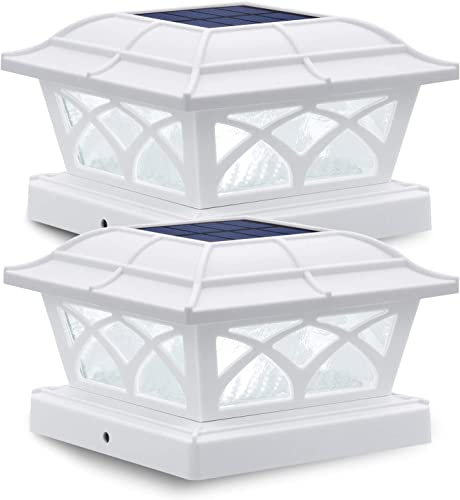 Siedinlar Luci Solari Esterno Luci Postali Solari 2 Modalità Luci Led Lampade Da Giardino Solari Impermeabile Per Giardino Recinto Mazzo 4X4 5X5 6X6 P
