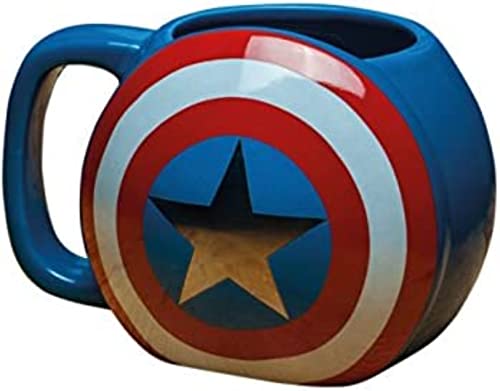Marvel Avengers Captain America Shield Tazza, Ceramica, Multicolore, 10 X 13 X 9 Cm
