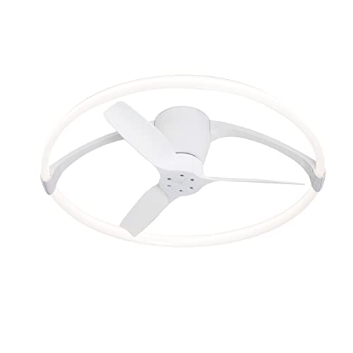 Mantra Nepal Mini Plafoniera Led Dimmerabile E Ventola Reversibile Cc Da 30 W, Bianco, Telecomando E Controllo App