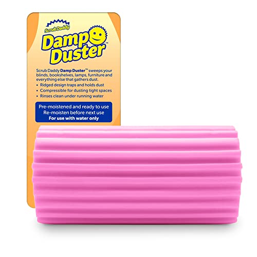 Scrub Daddy Damp Duster, Spugna Magica Per La Pulizia Della Polvere, Spolverino Per Persiane E Tende In Legno, Prese D'Aria, Termosifoni, Battiscopa,