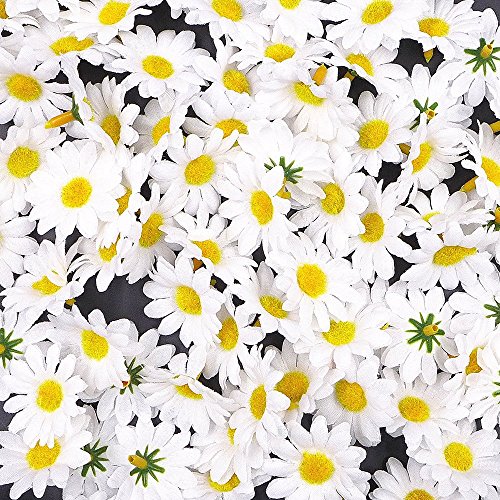 Jzk 100 Margherita Gerbera Bianca Finta Fiorellini Finti Bomboniere Coriandoli Decorazione Tavola Matrimonio Cerimonia Natale Fiore Artificiale Coroll