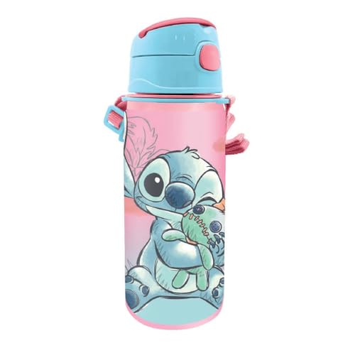 Disney Borraccia In Alluminio Con Chiusura A Scatto [600 Ml], Stitch