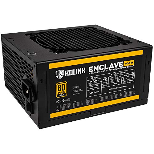 Kolink Enclave Alimentatore Pc - 80 Plus Gold - Totalmente Modulare- 700 Watt
