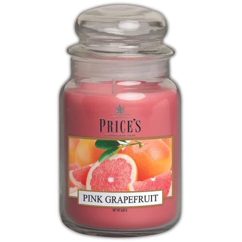 Price'S Candles - Candela In Giara Grande Pink Grapefruit - Durata Fino A 150 Ore Di Combustione