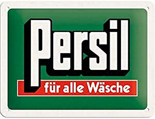 Nostalgic-Art Targa Vintage Persil – Für Alle Wäsche – Idea Regalo Per Amanti Della Nostalgia, In Metallo, Design Retro Per Decorazione, 15 X 20 Cm