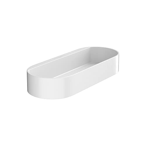 Hansgrohe Wallstoris Cestino Piatto Portaoggetti, Piatto Doccia, Cestino Doccia Senza Foratura, Accessori Bagno, Bianco Opaco