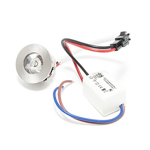 Faro Faretto Led Punto Luce Acciaio Tondo Incasso 1W Luce Naturale 4000K