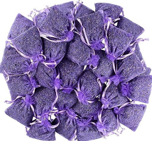 Leikaihua - Sacchetti Profumati Al 100% Alla Lavanda (25X), Repellente Per Insetti E Tarme Per Vestiti, Cassetti, Armadi, Scarpe, Viaggi, Sonno, Auto,