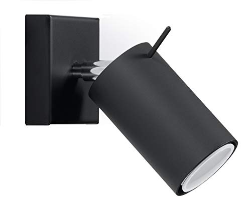 Mialux Plaza Wandleuchte Innen Schwarz Halbrund 1 X Gu10 Bis Max. 40W 230V Ip20 Wohnzimmer Schlafzimmer Treppenhaus Flur Energieklasse Lampada Da Pare