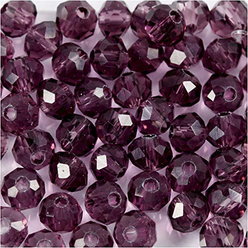 Creativ Sfaccettate Perle Di Vetro E Perline Acriliche, Viola, Taglia Unica
