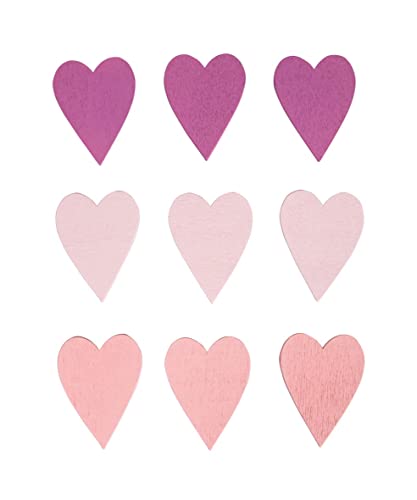Rayher Miniature Legno Cuore, 3X4Cm, +Bollino Ades.Assort., Bus.Blis 9, 46677000
