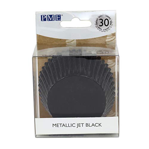 Pme Bc819 Pirottini Di Carta Per Cupcake E Muffin-Neri, 30 Unità, Paper, Nero Corvino