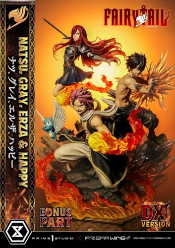 Prime 1 Studio Fairy Tail -Natsu, Grigio, Erza, Felice -Statua Del. Bonus Vers. 1/7 57Cm