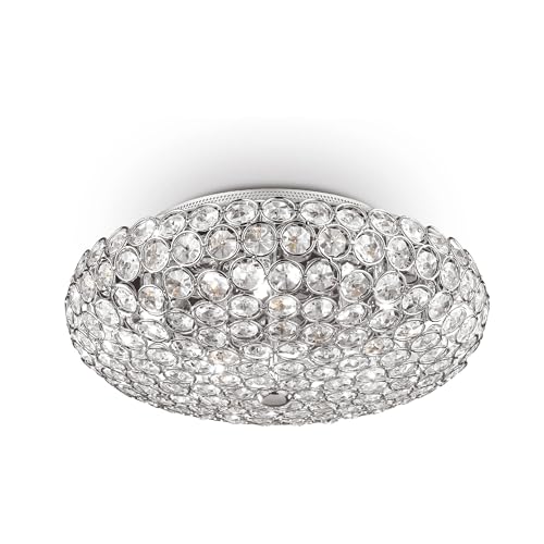 Ideal Lux King Pl5 Cromo Lampada Da Soffitto, Metallo, Cromo