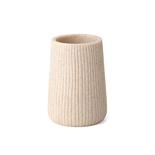 Tatay Saigon Bicchiere Da Bagno, Poliresina, Beige, 7.7X7.7X10.3 Cm