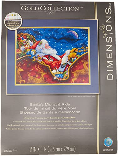 Dimensions Ago Punto X Contato-Giro Di Mezzanotte Di Babbo Natale, Cotone, Marina Militare, 35.5 X 27.9 X 0.1 Cm