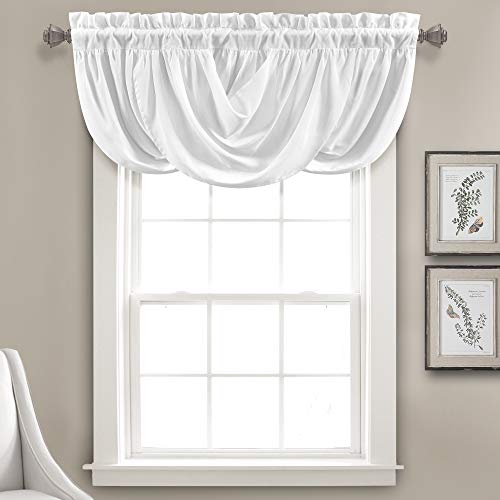 Lush Decor Lucia Valance, White, Valance