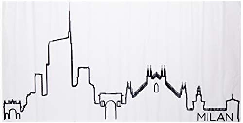 Homemania Sline-Sticker004 Sticker Skyline City, Nero In Vinile, 116 X 1 X 55 Cm