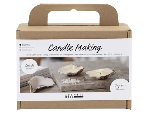 Mini Craft Kit Candle Making , Off White, Soy Candles, 1 Pack
