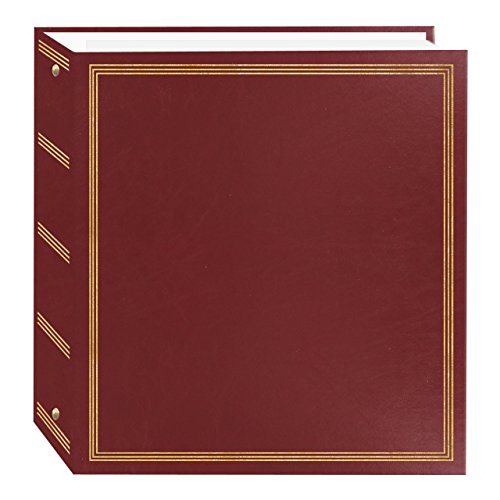Pioneer Photo Album Tr-100/Bk Magnetico 3-Ring Album Fotografico, 100 Pagine, Nero Tradizionale Burgundy Red