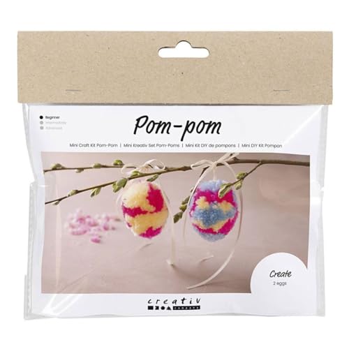Creativ Diy Kit Pompoms - Easter Eggs - 2 Pcs