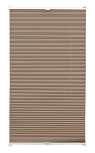 Gardinia 33077 Tenda Plissettata Con Morsetto Di Fissaggio, Tessuto, Taupe, 70 X 130 Cm