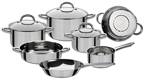 Gsw 990097 Montreal – Set Di 10 Pezzi, In Acciaio Inox, Argento, 24 Cm, 10 Unità