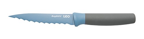 Berghoff Leo Seghettata Coltello Antiaderente Con Rivestimento In Ceramica, Blu, 11.5 Cm