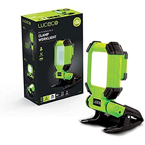 Luceco Led Fascetta Ricaricabile Da Lavoro, 15 Watt, Nero E Verde