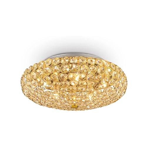Ideal Lux King Pl5 Oro Lampada Da Soffitto, Metallo, Oro