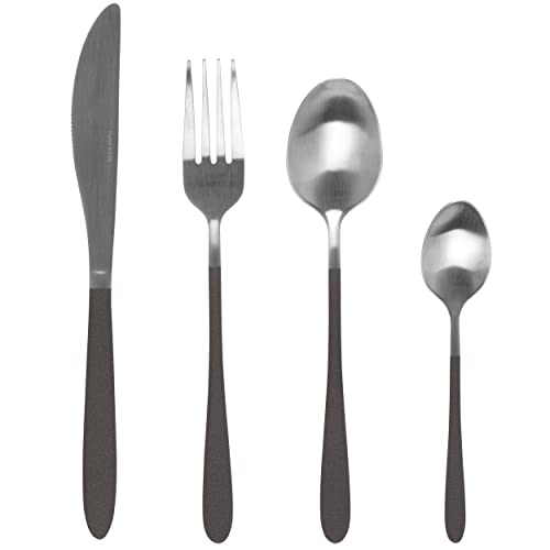 Salter Bw09388Tk Pearlise Set Di 16 Posate In Acciaio Inossidabile, Servizio Di Posate Per 4 Persone, Finitura A Specchio, Design Moderno, Con Coltell