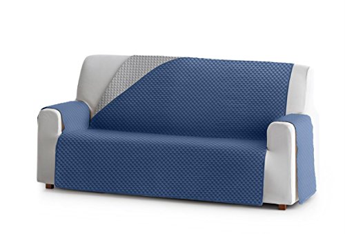 Eysa Italia Oslo Salva, Microfiber, C/3 Blu-Grigio, 2 Posti 115Cm. Adatto Per Divani Da 120 A 170 Cm