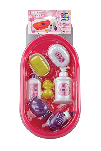 Happy People Happy People-Bambole-Vasca-50375 Doll'S Bath With Accessories, Multicolore, Large