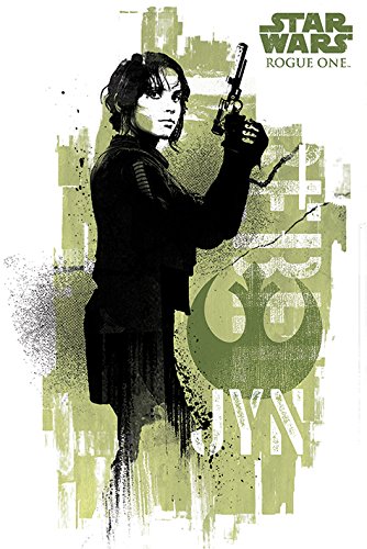 Star Wars Rogue One Jyn Grunge Maxi Poster, Multicolore