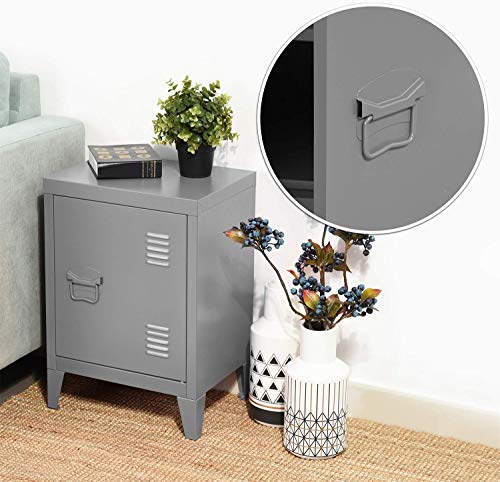Furniture-R France Armadietto Spogliatoio Vintage In Metallo Indus, Fine Divano, Libreria Mini Armadio, Dimensioni 40,5 X 30,5 X 57,5 Cm