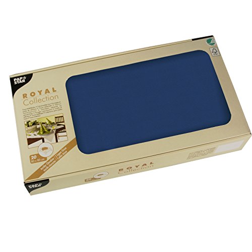 Papstar, 20 Medio Coperte, Tissue Royal Collection 80 Cm X 80 Cm Colore: Blu Scuro, 81893