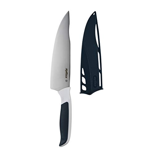 Zyliss E920210 Comfort Coltello Da Chef, 18,5Cm, Acciaio Inossidabile Giapponese, Manico Grigio, Bianco, Coltello Da Cucina, Coltello Da Cuoco, Lavabi