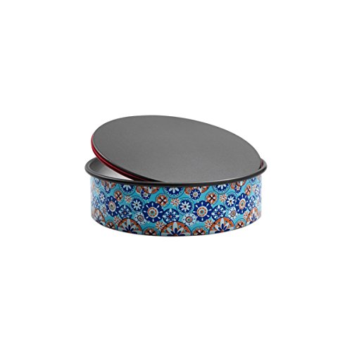 Domo Enjoy Cooking - Tortiera Antiaderente Con Fondo Apribile Salvagoccia E Cerniera In Silicone, Diametro 20 Cm Pushpan