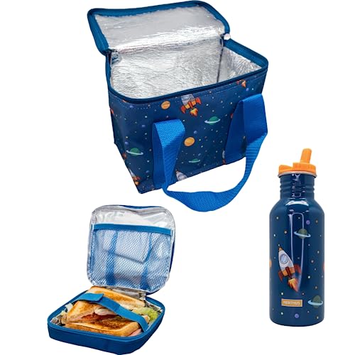 Nerthus Fih 1290 Set Espacio Isotérmico Bolsa De Almuerzo + Botella Ultraligera + Bolsa Sandwich