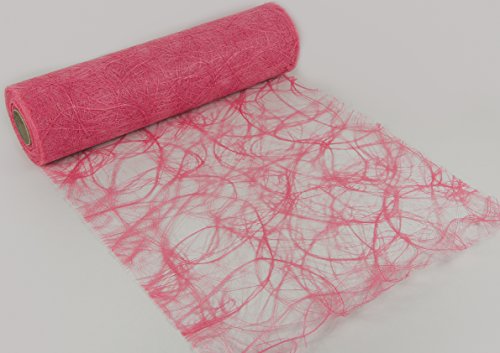 Unbekannt 25 M X 30 Cm Sizoweb® In Tessuto Non Tessuto Originale Tavolo Band Runner Rosa Per Matrimonio, Comunione, Battesimo E Altre Feste
