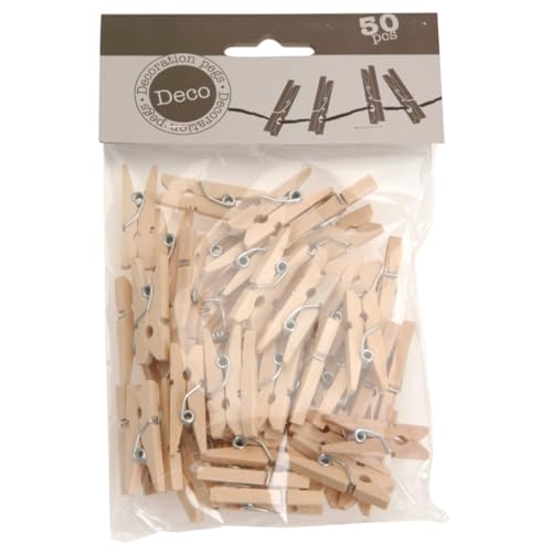 Right Angle Houten Mini Wasknijpers, 50St, N/Navy