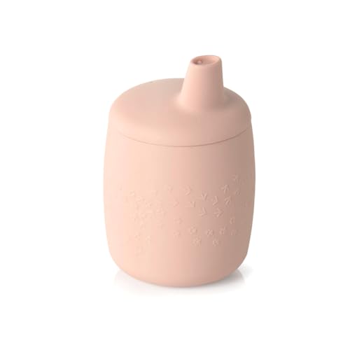 Jané Bicchiere Da Apprendimento In Silicone, Anti-Goccia, Facile Aspirazione, Convertibile In Bicchiere, Senza Bpa, Antibatterico, Rosa