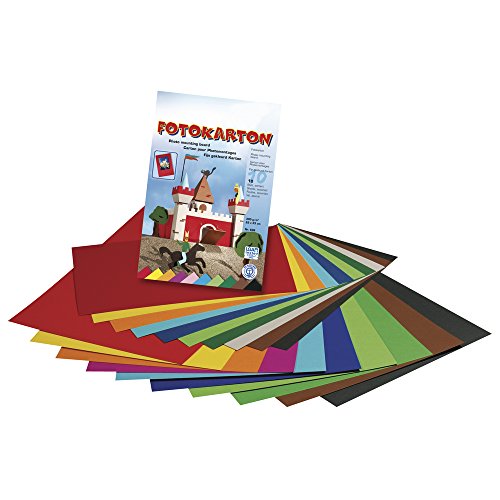 Rayher Cartoncino 10 Colori, 22X33Cm, 300G/M2, Blocco 10 Fogli, 81003000