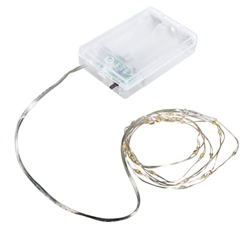 Rayher Mini Led Catena Di Luci C.Fil Di Ferro/T, Giallo Lumin., 130Cm, 20 Led, A Batteria, 69228159