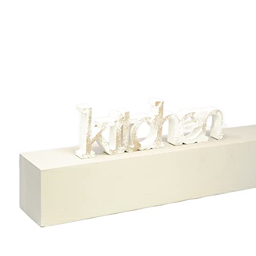Targa In Legno Kitchen Arredo Cucina - Scritta Da Cucina, Complemento Di Arredo, Decorazione D'Appoggio Per Cucina Locali E Bar