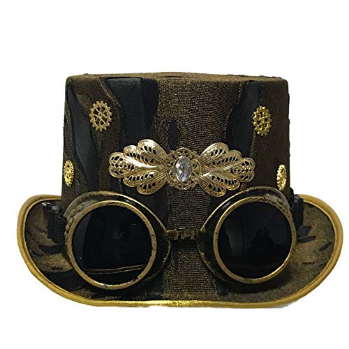 Nemesis Now Whitby Wanderer'S Hat Confezione Da 3 Cappelli Steampunk, In Poliestere, Nero