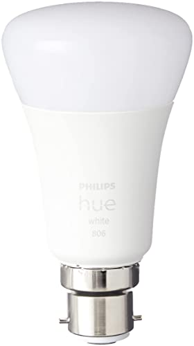 Philips Hue White Ambiance Lampadina Led Smart, Attacco A Baionetta B22, Luce Bianca Calda, Dimmerabile, 6.5W