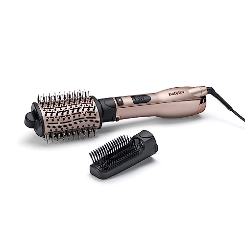 Babyliss As90Pe Brosse Soufflante Et Fer À Lisser Brosse Soufflante À Air Chaud À Chaleur Noir, Rose Doré 1000 W
